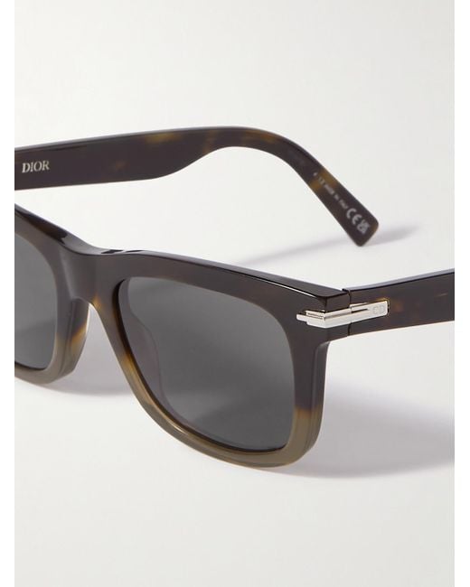 Dior Gray Diorblacksuit S11i D-frame Acetate Sunglasses for men