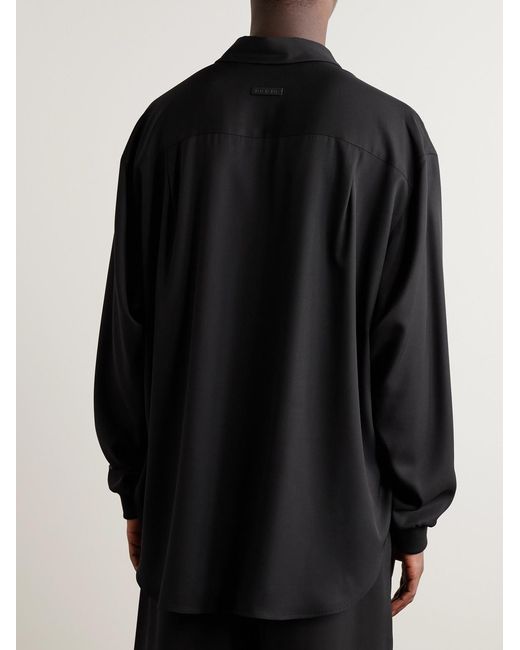 Fear Of God Black Silk And Wool-Blend Shirt for men