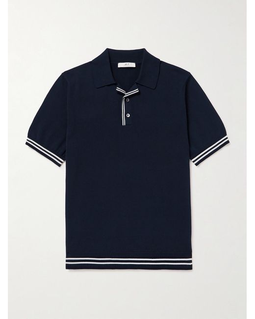 Mr P. Blue Tennis Organic Cotton Polo Shirt for men