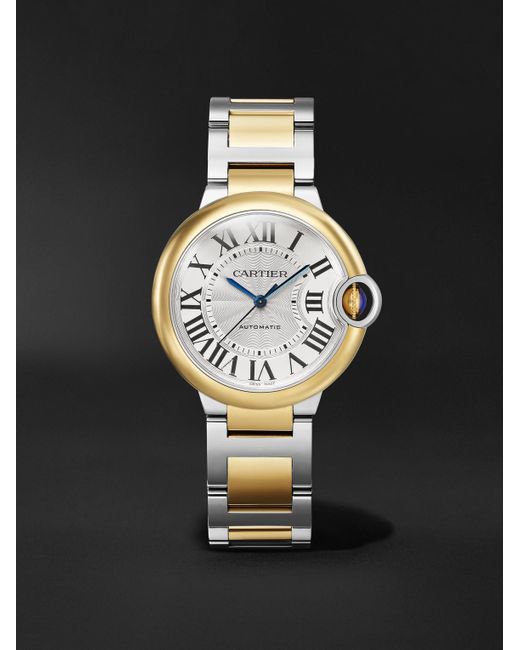 Cartier Black Ballon Bleu De Automatic 36Mm Stainless Steel And Watch, Ref. No. W2Bb0038 for men