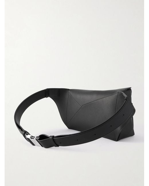Loewe Black Puzzle Edge Small Leather Belt Bag for men