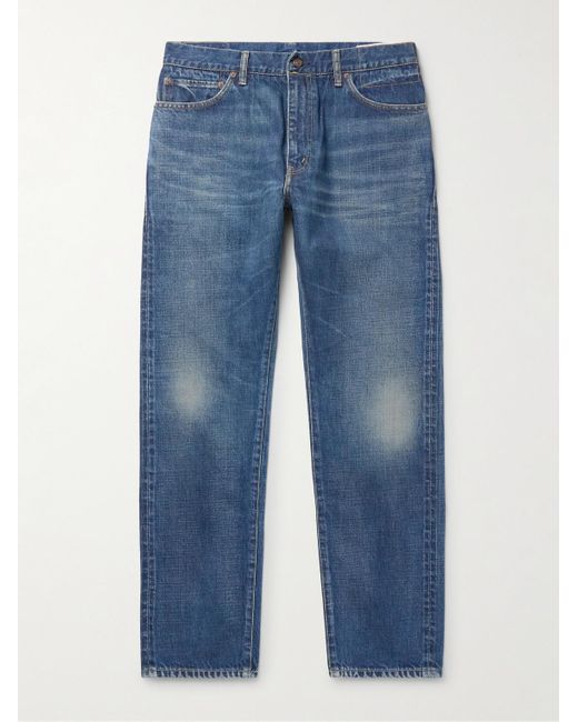 Jeans slim-fit a gamba dritta Social Sculpture 21 di Visvim in Blue da Uomo