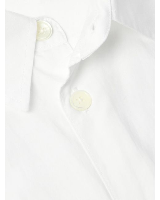 Our Legacy White Beyond Logo-Embroidered Tencel Lyocell And Cotton-Blend Poplin Shirt for men
