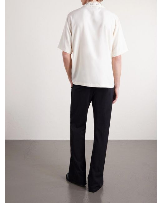 Amiri White Studded Camp-collar Woven Shirt for men