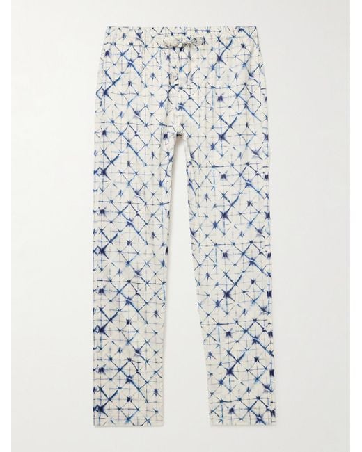 Zimmerli of Switzerland Pyjama-Hose aus bedrucktem Baumwollsatin in White für Herren