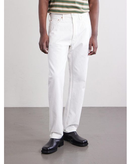 Orslow White 90's Straight-Leg Jeans for men