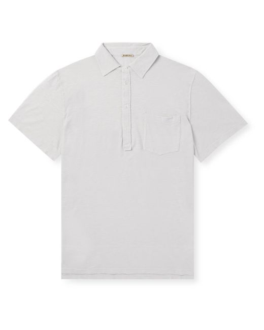 Barena White Spilo Garment-dyed Cotton-jersey Polo Shirt for men