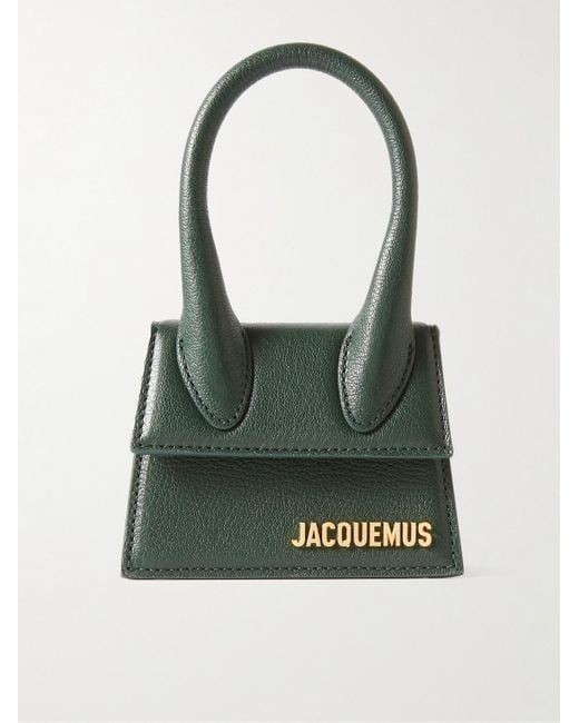 Jacquemus Green Le Chiquito Logo-embellished Mini Leather Bag for men