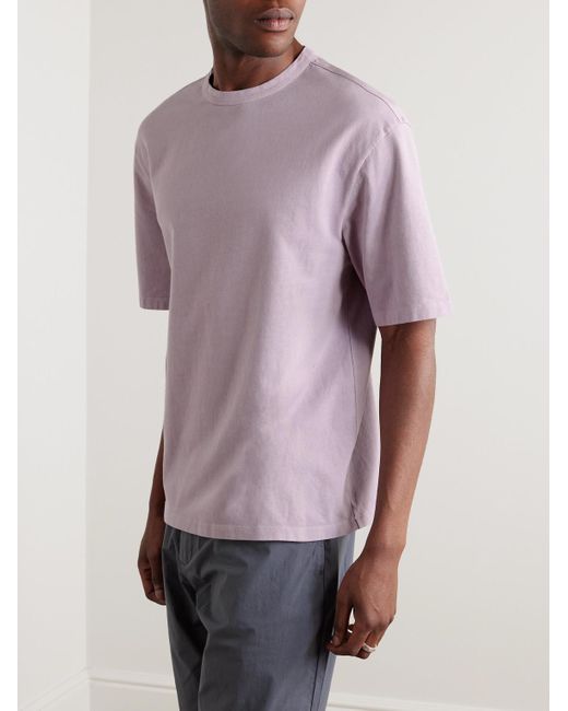 Officine Generale Purple Benny Garment-dyed Cotton-jersey T-shirt for men