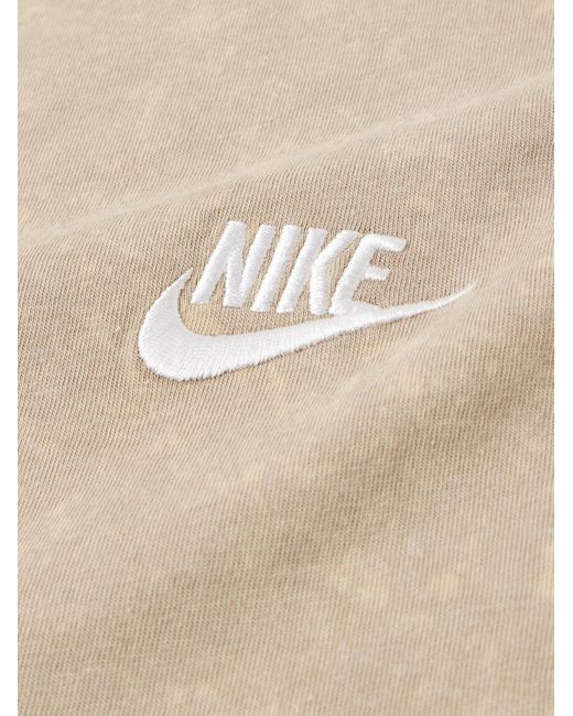 Nike Natural Sportswear Club Logo-embroidered Cotton-jersey T-shirt for men