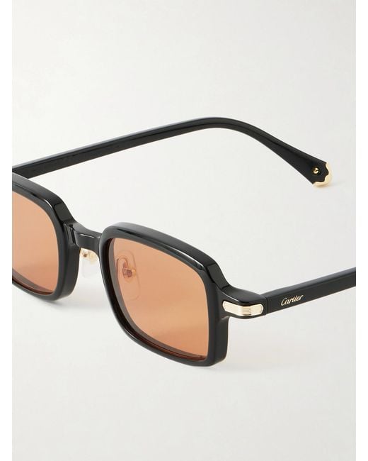 Cartier Black Godron De Cartier Square-frame Acetate Sunglasses for men