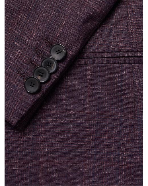Mr P. Purple Slim-fit Virgin Wool for men
