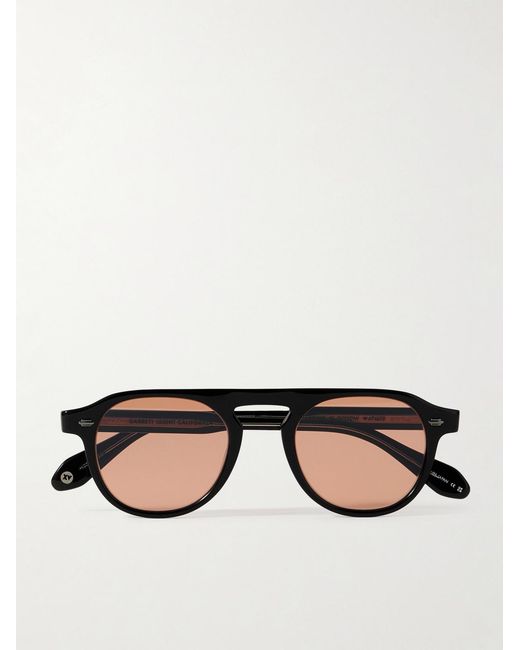 Garrett Leight Black Harding Aviator-Style Acetate Sunglasses for men