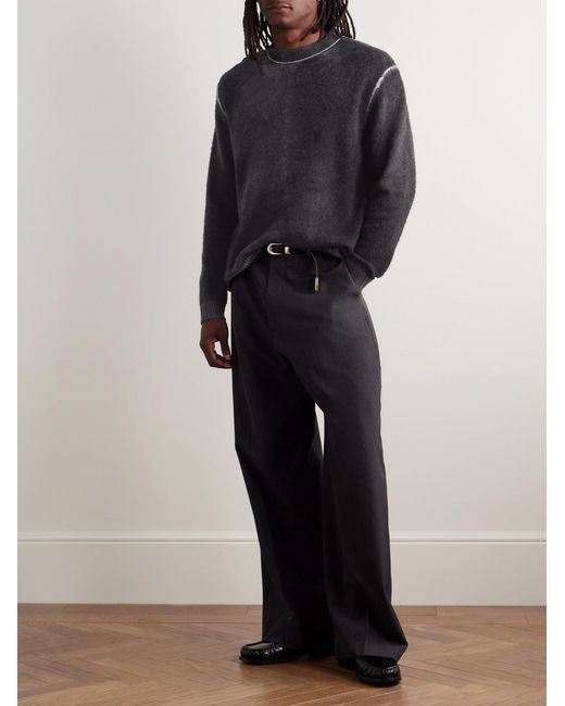Acne Blue Karpo Wool, Cotton And Cashmere-Blend Sweater for men