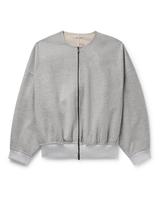 Fear Of God Gray Double-faced Wool And Cashmere-blend Bomber Jacket for men