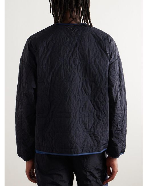 Blue Blue Japan Blue Quilted Padded Shell Jacket for men