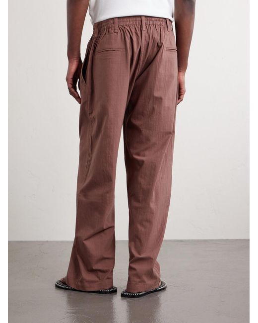 Kardo Brown Kedar Straight-leg Cotton Trousers for men