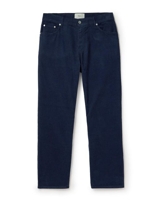 Folk Blue Straight-leg Cotton-corduroy Trousers for men