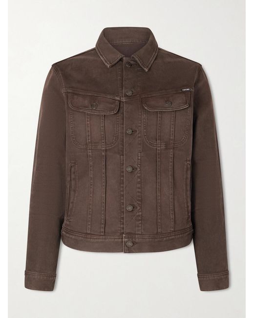 Tom Ford Brown Cotton-blend Canvas Jacket for men