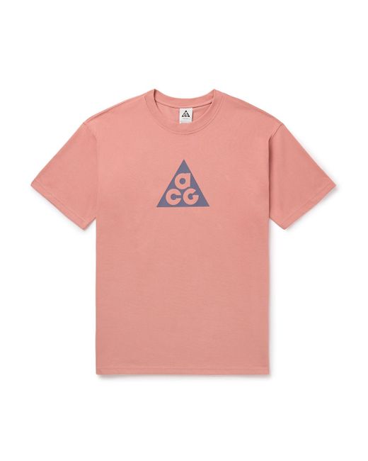 Nike Pink Nrg Acg Logo-print Dri-fit T-shirt for men