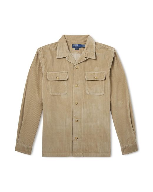 Polo Ralph Lauren Natural Convertible-Collar Cotton-Corduroy Shirt for men