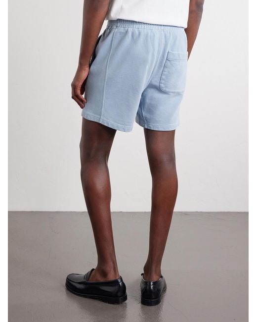 Remi Relief Blue Straight-Leg Cotton-Jersey Shorts for men