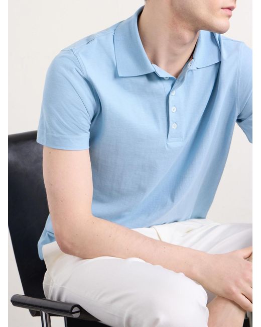 Paul Smith Blue Cotton Polo Shirt for men