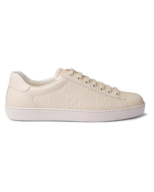 Gucci Ace GG Embossed Sneaker in White for Men