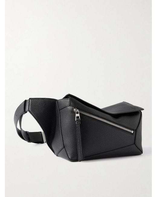 Loewe Black Puzzle Edge Small Full-Grain Leather Belt Bag for men