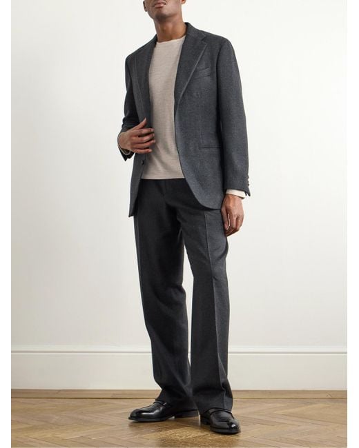 Saman Amel Natural Slim-Fit Cashmere And Silk-Blend T-Shirt for men