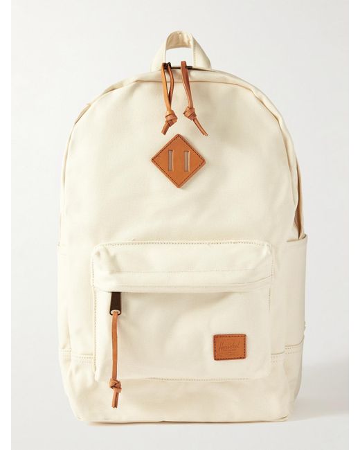 tan canvas backpack