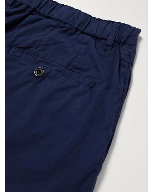 Hartford Blue Tanker Slim-Fit Straight-Leg Cotton Drawstring Trousers for men