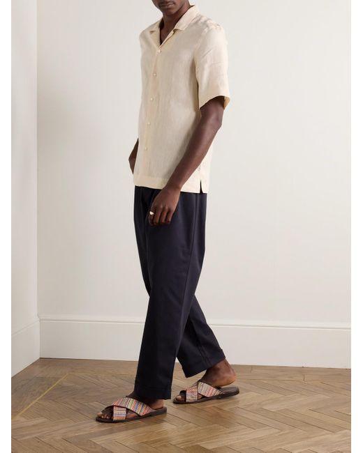 Paul Smith Natural Convertible-collar Linen Shirt for men