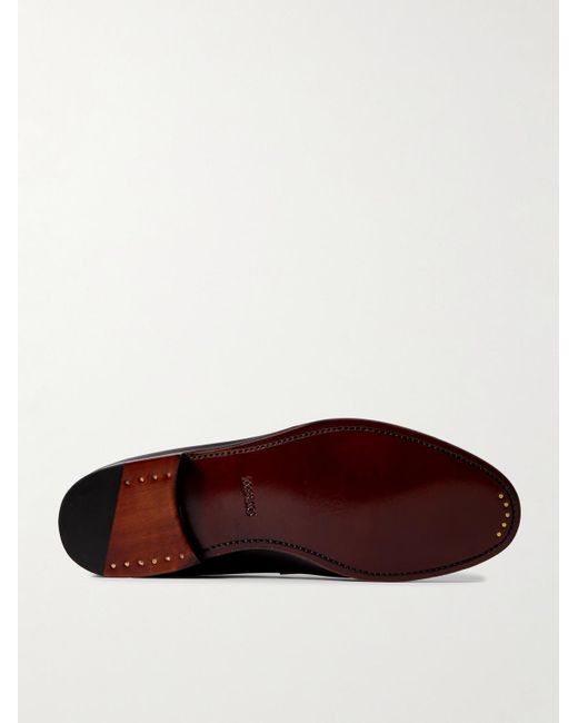 Morjas Brown Leather Penny Loafers for men