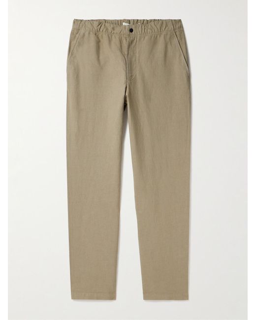 Norse Projects Natural Ezra Straight-leg Cotton And Linen-blend Trousers for men