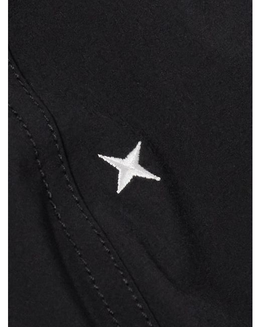 Stone Island Black Stellina Logo-embroidered Shell Overshirt for men