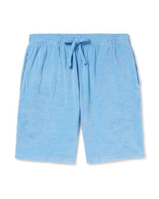 Vilebrequin Blue Bolide Straight-leg Cotton-blend Terry Drawstring Shorts for men