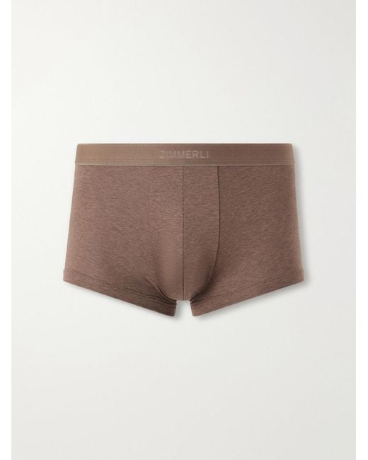 Zimmerli of Switzerland Natural Sea Island Cotton Boxer Briefs for men