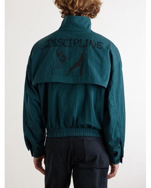 Enfants Riches Deprimes Blue Discipline Logo-Embroidered Shell Track Jacket for men