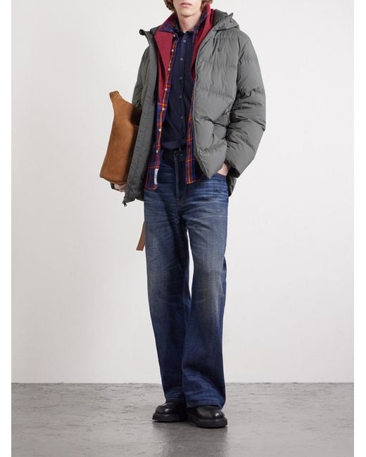 Polo Ralph Lauren Gray Parkview Logo-Embroidered Quilted Shell Hooded Down Jacket for men