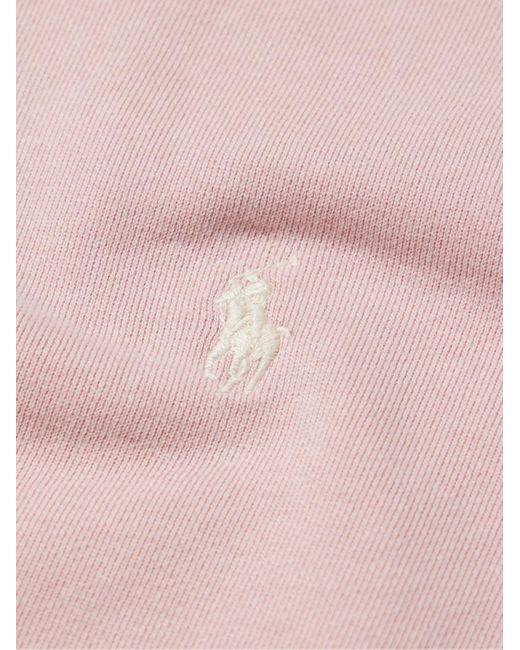 Polo Ralph Lauren Pink Logo-embroidered Cotton-jersey Sweatshirt for men