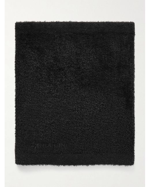 houdini Black Lykan Recycled-Airweb Knit Neck Gaiter for men