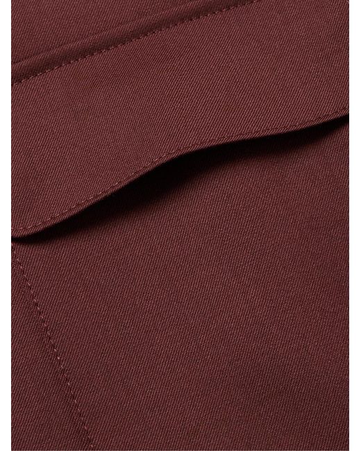 Mr P. Red Wool-Twill Overshirt for men
