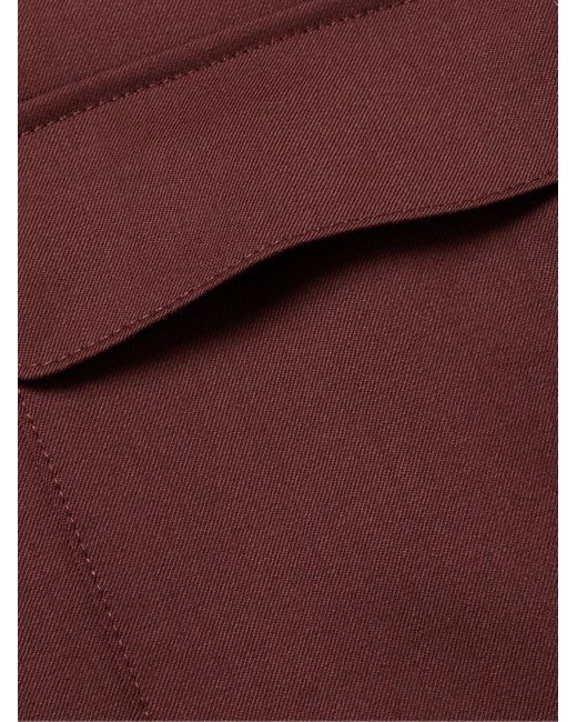 Mr P. Red Wool-Twill Overshirt for men