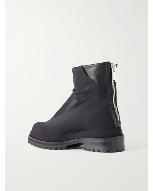 424 Blue Marathons Leather And Jersey Boots for men