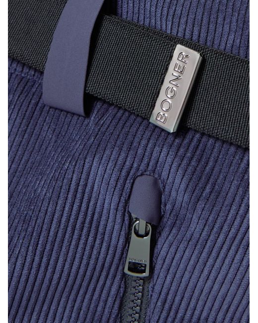 Bogner Blue Corbin Straight-Leg Belted Corduroy Ski Pants for men