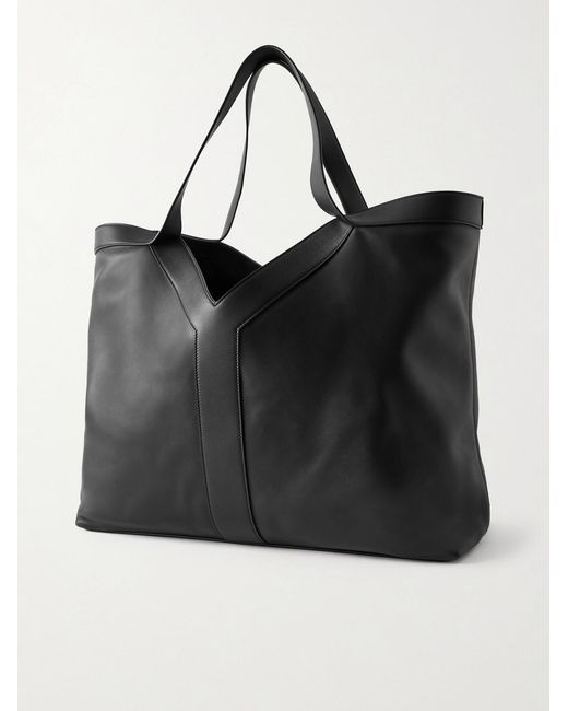 Saint Laurent Black Marais Leather Tote Bag for men