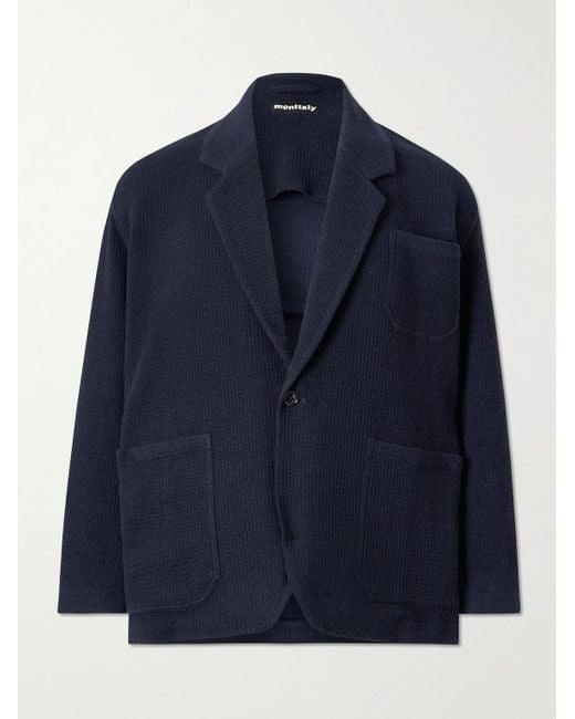 Monitaly Sakko aus Seersucker in Blue für Herren