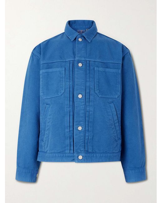 Blue Blue Japan Blue Textured-Cotton Jacket for men