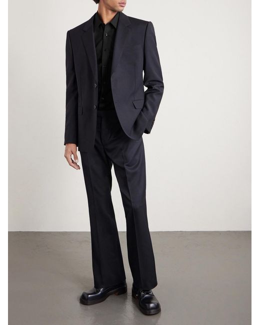 McQueen Black Panelled Cotton Shirt for men